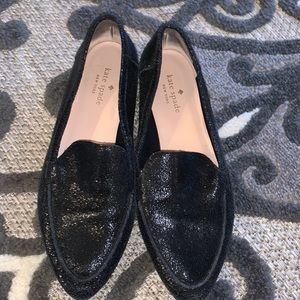 Kate Spade metallic glitter leather flats size 8m